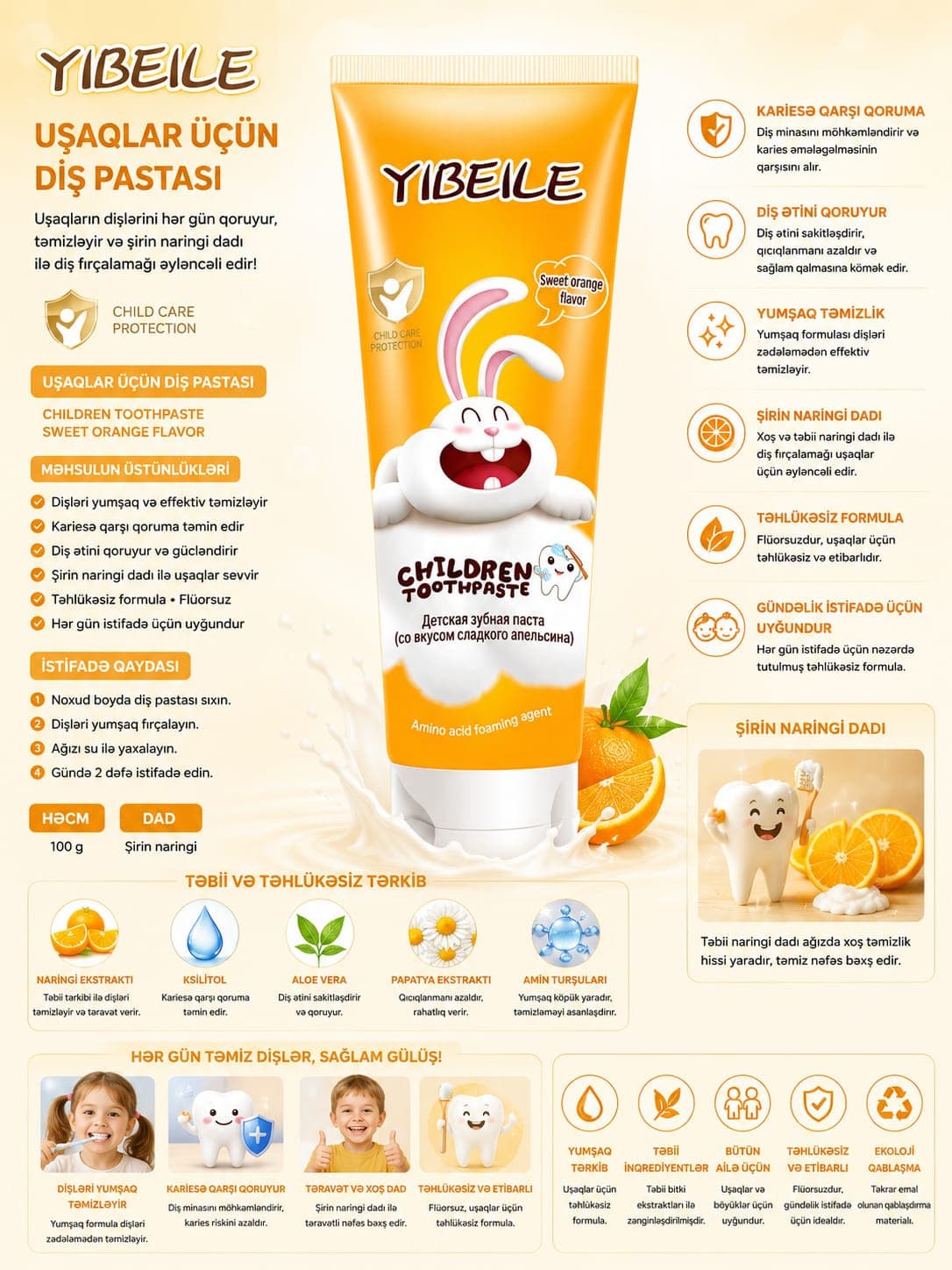 Uşaqlar üçün diş pastası
